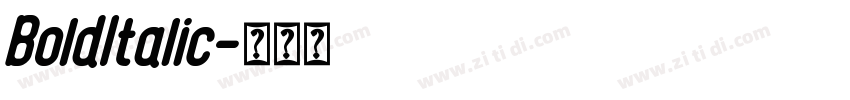 BoldItalic字体转换