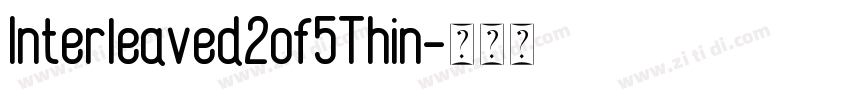 Interleaved2of5Thin字体转换