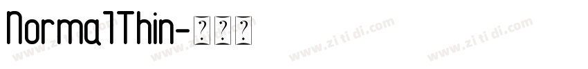 Norma1Thin字体转换