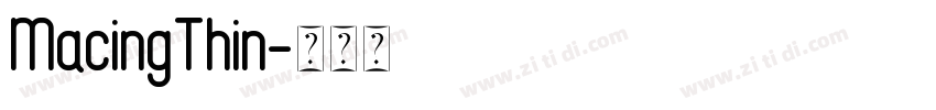 MacingThin字体转换