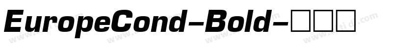 EuropeCond-Bold字体转换