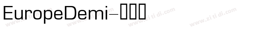 EuropeDemi字体转换