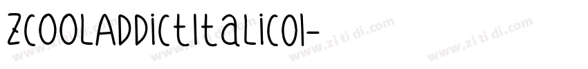 ZCOOLAddictItalic01字体转换