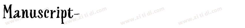 Manuscript字体转换