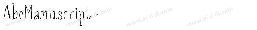 AbcManuscript字体转换
