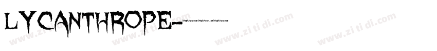 lycanthrope字体转换
