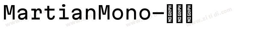 MartianMono字体转换