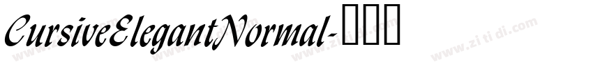 CursiveElegantNormal字体转换