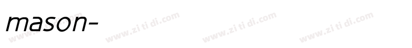 mason字体转换