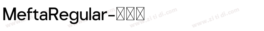 MeftaRegular字体转换