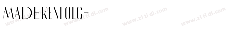 MADEKenfolg字体转换