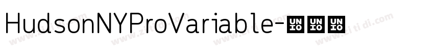 HudsonNYProVariable字体转换
