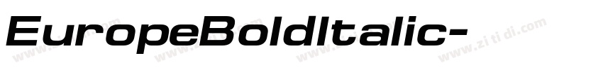EuropeBoldItalic字体转换