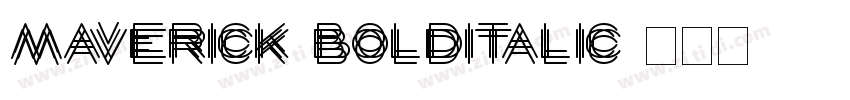 Maverick-BoldItalic字体转换