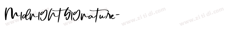 MidnightSignature字体转换