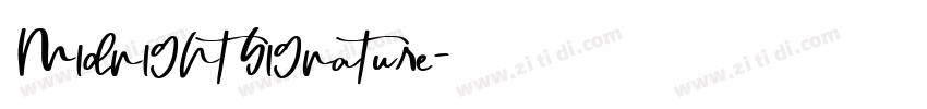 MidnightSignature字体转换