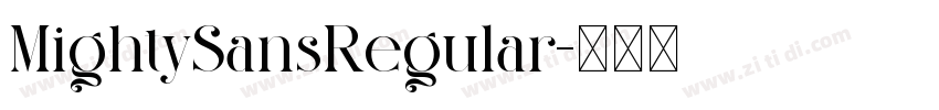 MightySansRegular字体转换