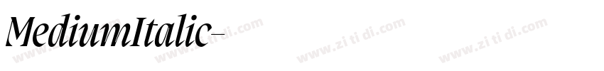 MediumItalic字体转换