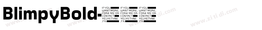 BlimpyBold字体转换