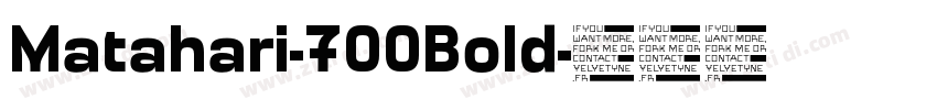 Matahari-700Bold字体转换