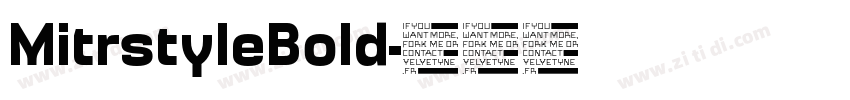MitrstyleBold字体转换