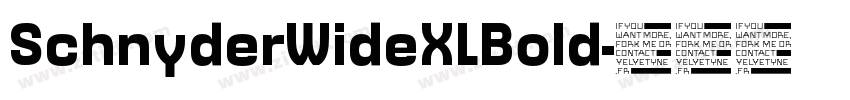 SchnyderWideXLBold字体转换