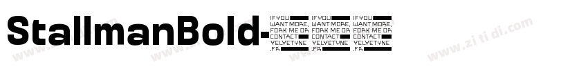 StallmanBold字体转换 StallmanBold字体转换