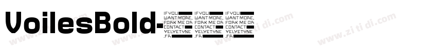VoilesBold字体转换 VoilesBold字体转换