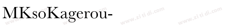 MKsoKagerou字体转换