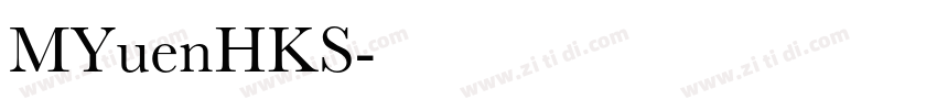 MYuenHKS字体转换