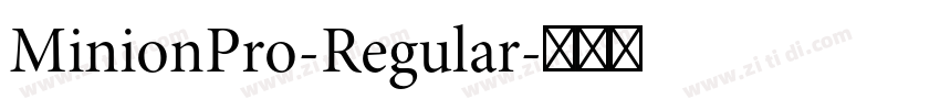 MinionPro-Regular字体转换