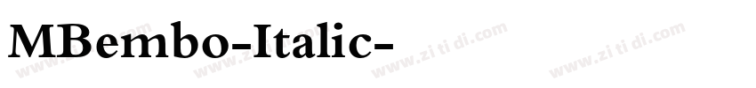 MBembo-Italic字体转换