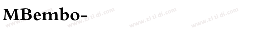 MBembo字体转换
