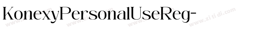 KonexyPersonalUseReg字体转换