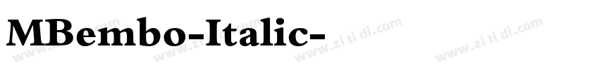 MBembo-Italic字体转换