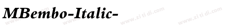 MBembo-Italic字体转换