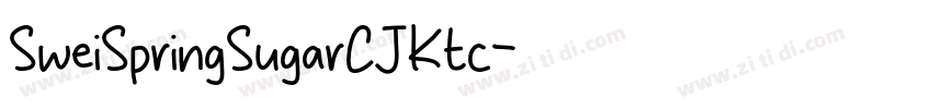 SweiSpringSugarCJKtc字体转换