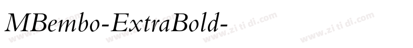 MBembo-ExtraBold字体转换