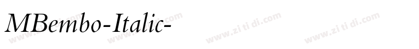 MBembo-Italic字体转换