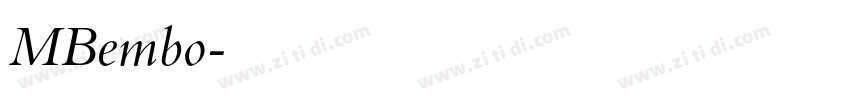 MBembo字体转换