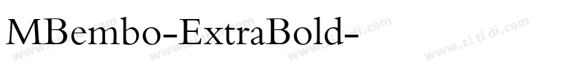 MBembo-ExtraBold字体转换