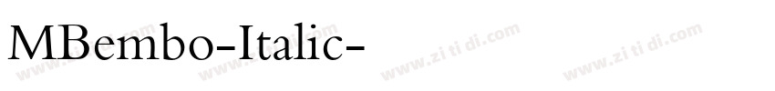 MBembo-Italic字体转换