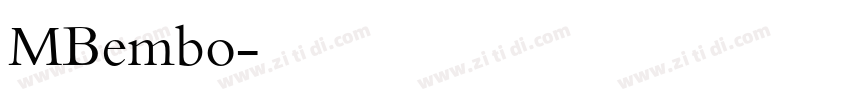 MBembo字体转换
