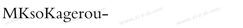 MKsoKagerou字体转换
