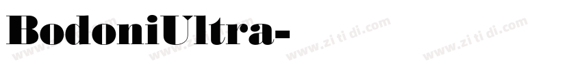 BodoniUltra字体转换