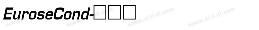 EuroseCond字体转换
