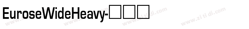 EuroseWideHeavy字体转换