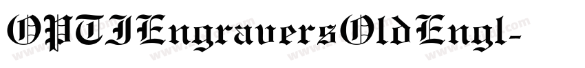 OPTIEngraversOldEngl字体转换
