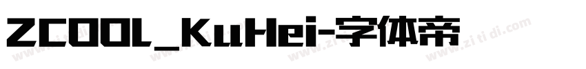 ZCOOL_KuHei字体转换