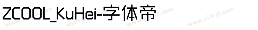 ZCOOL_KuHei字体转换